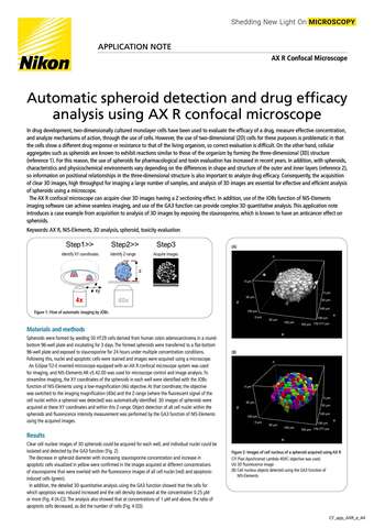 2226E Automatic spheroid detection and drug efficacy analysis using AXR b043d2b295ef57929ca14a8b6cb20560