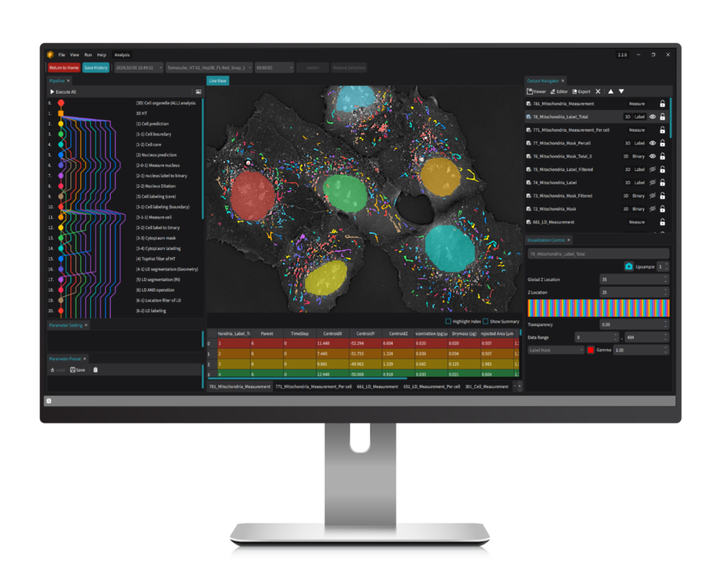 Phần mềm TomoAnalysis hãng Tomocube